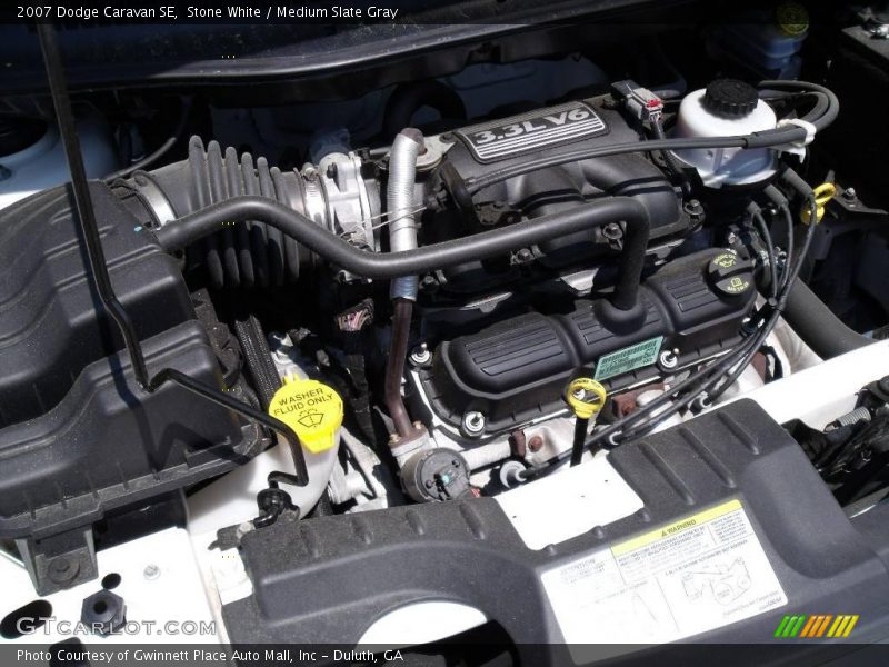 Stone White / Medium Slate Gray 2007 Dodge Caravan SE