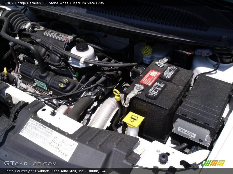 Stone White / Medium Slate Gray 2007 Dodge Caravan SE