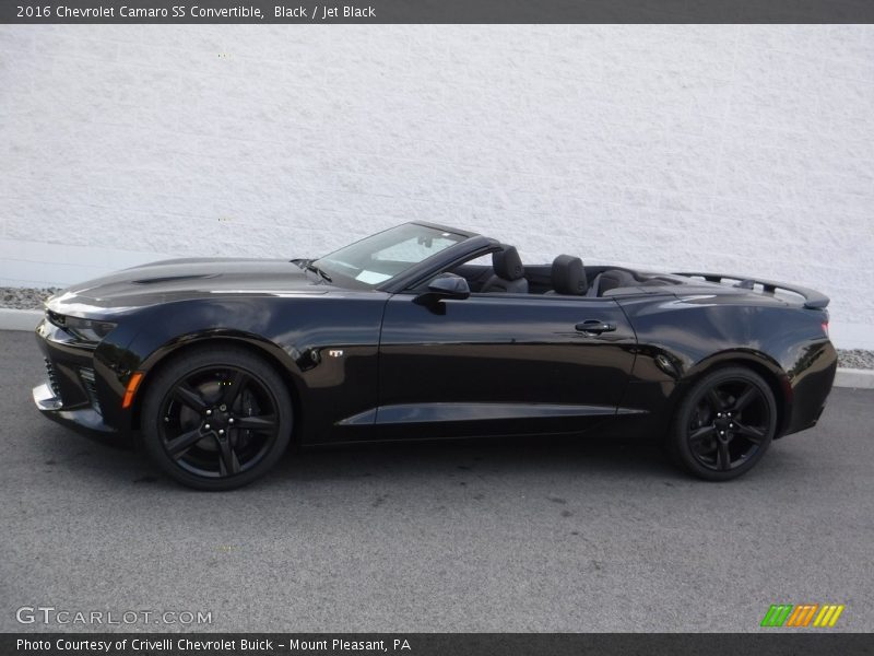Black / Jet Black 2016 Chevrolet Camaro SS Convertible