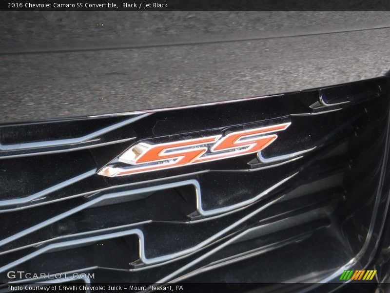 Black / Jet Black 2016 Chevrolet Camaro SS Convertible