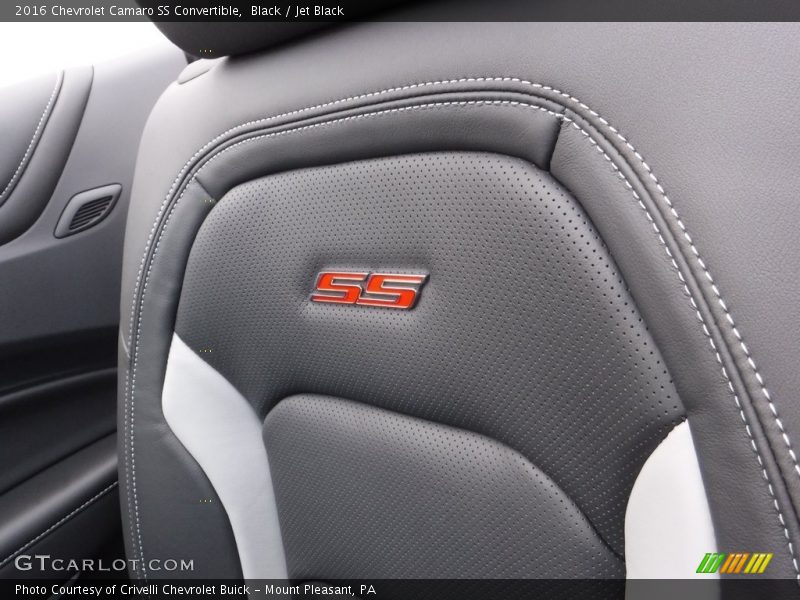 Black / Jet Black 2016 Chevrolet Camaro SS Convertible