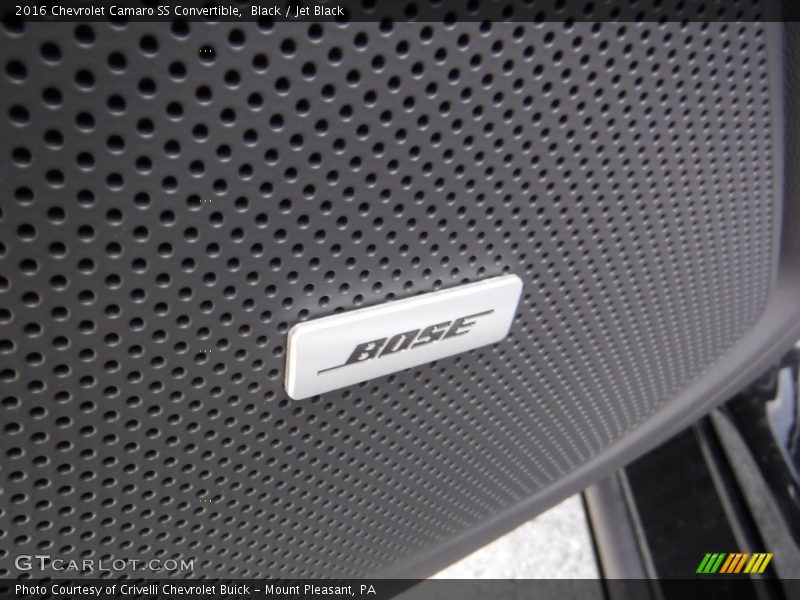 Black / Jet Black 2016 Chevrolet Camaro SS Convertible
