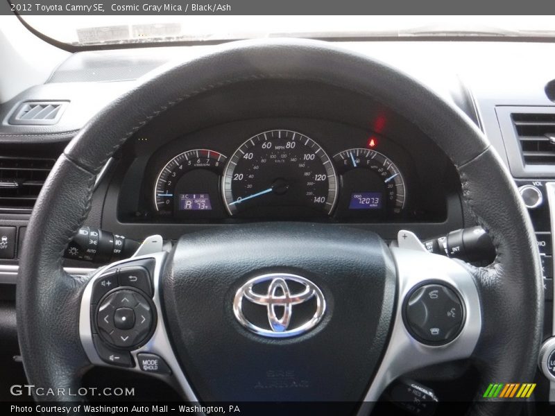 Cosmic Gray Mica / Black/Ash 2012 Toyota Camry SE