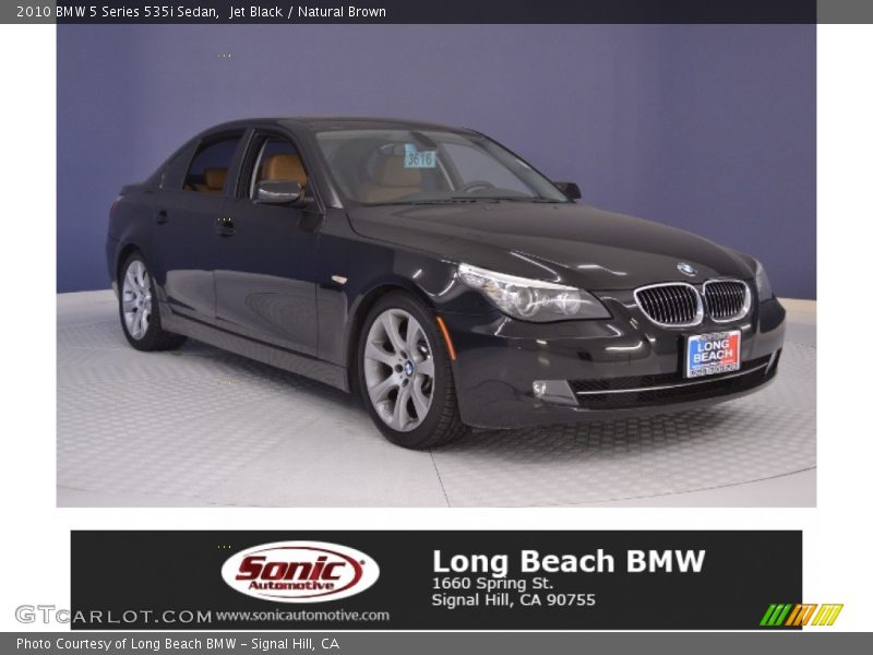 Jet Black / Natural Brown 2010 BMW 5 Series 535i Sedan