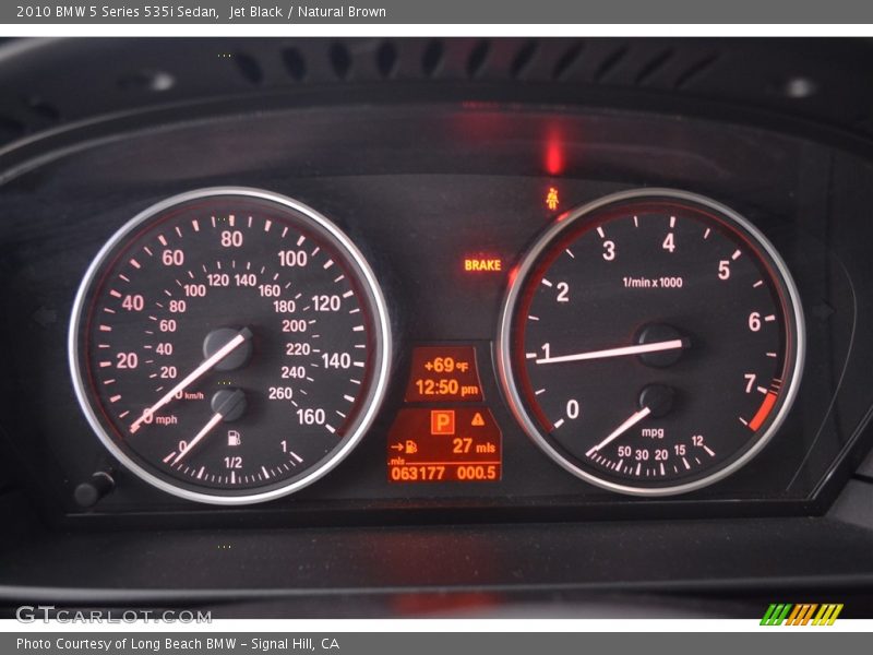 Jet Black / Natural Brown 2010 BMW 5 Series 535i Sedan