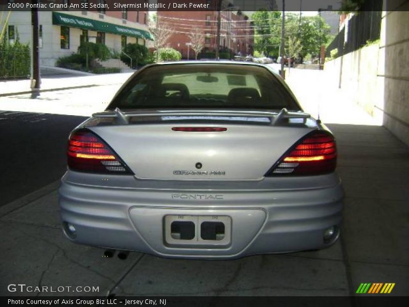 Silvermist Metallic / Dark Pewter 2000 Pontiac Grand Am SE Sedan