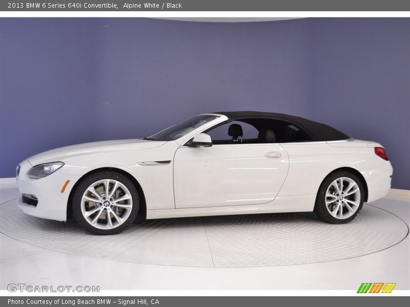 Alpine White / Black 2013 BMW 6 Series 640i Convertible