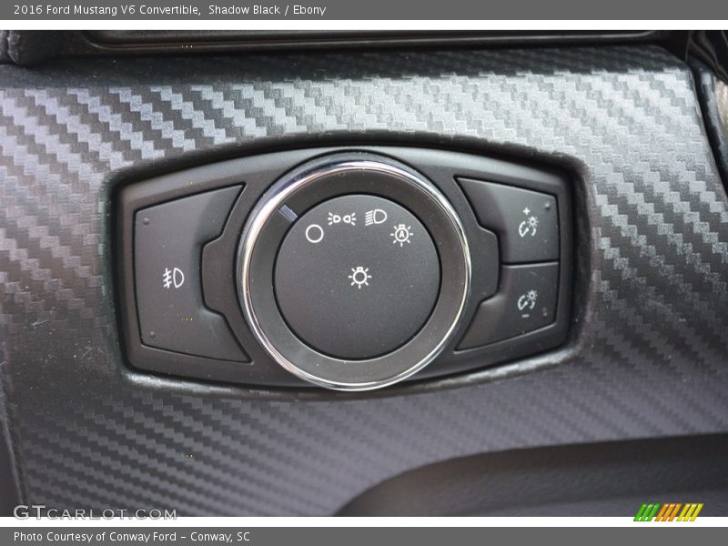 Controls of 2016 Mustang V6 Convertible