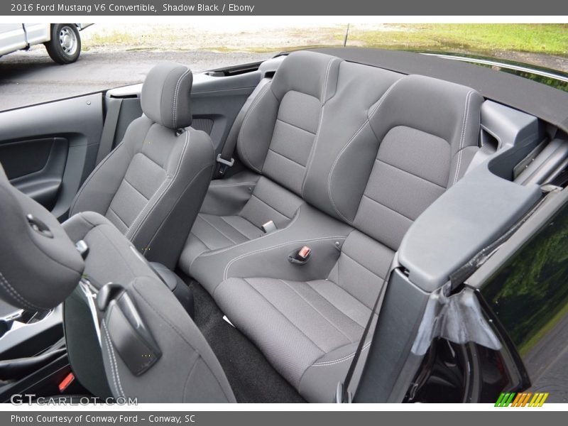 Rear Seat of 2016 Mustang V6 Convertible