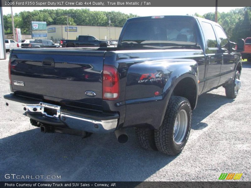True Blue Metallic / Tan 2006 Ford F350 Super Duty XLT Crew Cab 4x4 Dually
