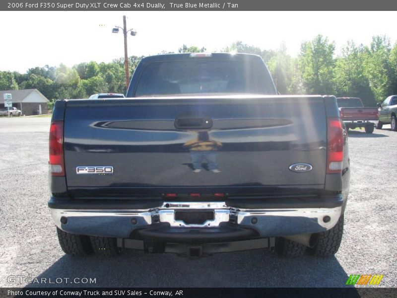 True Blue Metallic / Tan 2006 Ford F350 Super Duty XLT Crew Cab 4x4 Dually