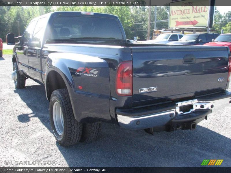True Blue Metallic / Tan 2006 Ford F350 Super Duty XLT Crew Cab 4x4 Dually
