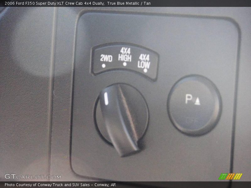 True Blue Metallic / Tan 2006 Ford F350 Super Duty XLT Crew Cab 4x4 Dually