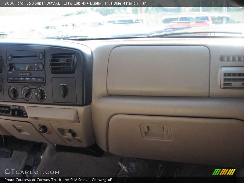True Blue Metallic / Tan 2006 Ford F350 Super Duty XLT Crew Cab 4x4 Dually