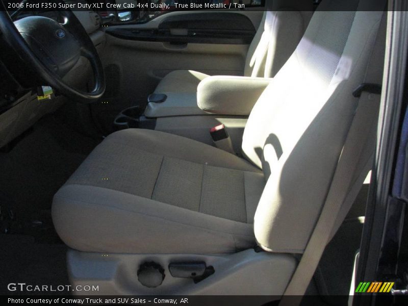 True Blue Metallic / Tan 2006 Ford F350 Super Duty XLT Crew Cab 4x4 Dually