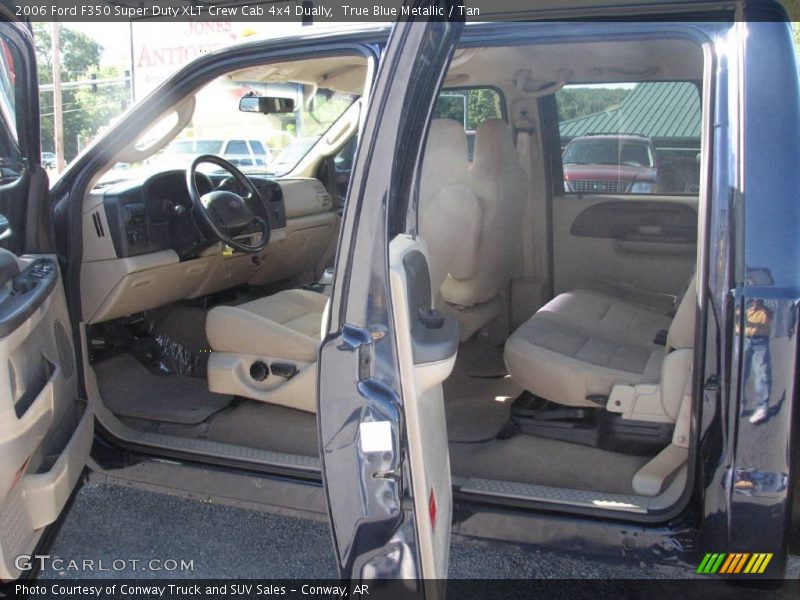 True Blue Metallic / Tan 2006 Ford F350 Super Duty XLT Crew Cab 4x4 Dually