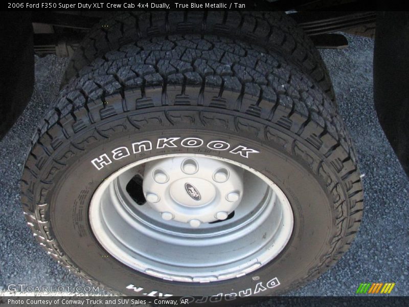 True Blue Metallic / Tan 2006 Ford F350 Super Duty XLT Crew Cab 4x4 Dually