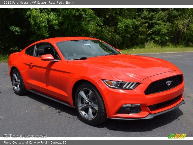 Race Red / Ebony 2016 Ford Mustang V6 Coupe
