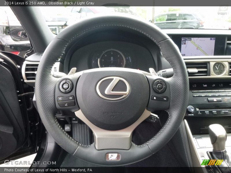 Obsidian Black / Light Gray 2014 Lexus IS 250 AWD