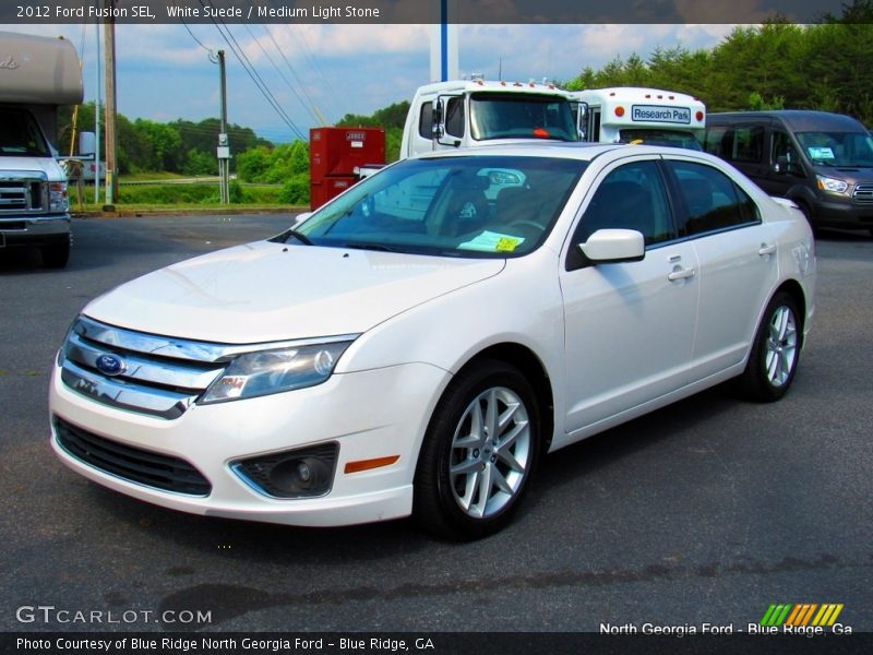 White Suede / Medium Light Stone 2012 Ford Fusion SEL