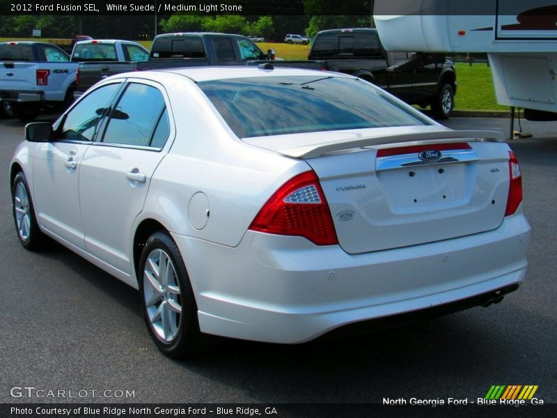 White Suede / Medium Light Stone 2012 Ford Fusion SEL