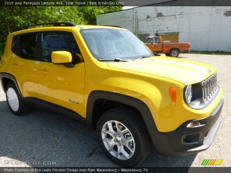 Solar Yellow / Bark Brown/Ski Grey 2016 Jeep Renegade Latitude 4x4