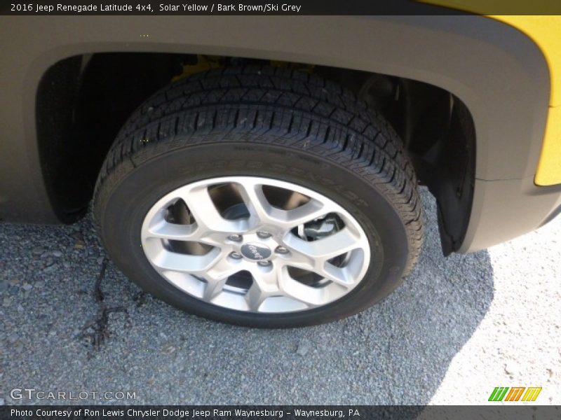 Solar Yellow / Bark Brown/Ski Grey 2016 Jeep Renegade Latitude 4x4