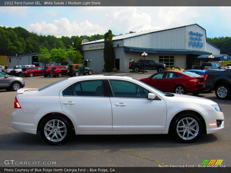 White Suede / Medium Light Stone 2012 Ford Fusion SEL