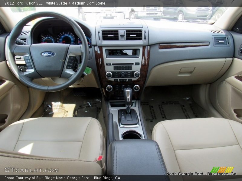 White Suede / Medium Light Stone 2012 Ford Fusion SEL