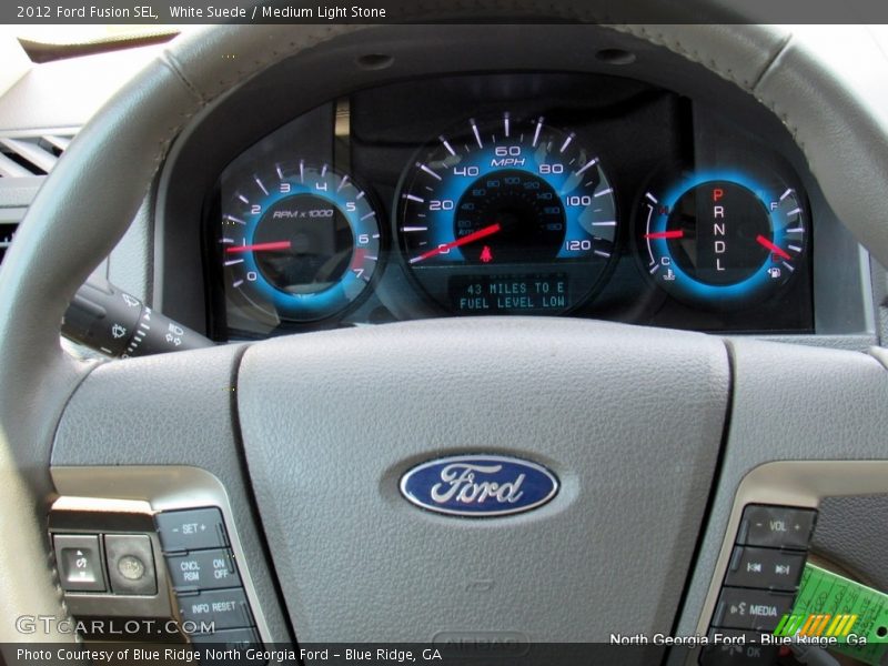 White Suede / Medium Light Stone 2012 Ford Fusion SEL