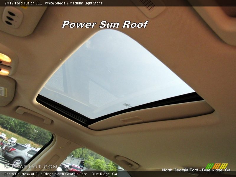 White Suede / Medium Light Stone 2012 Ford Fusion SEL