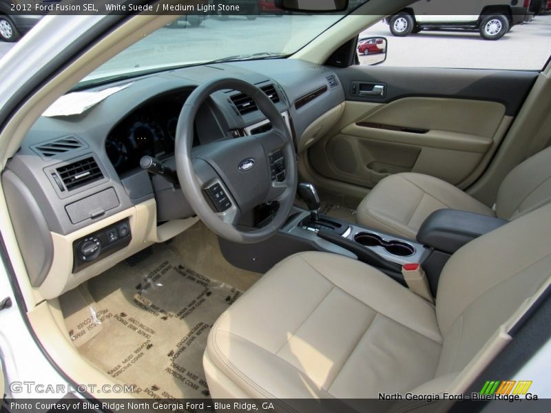 White Suede / Medium Light Stone 2012 Ford Fusion SEL