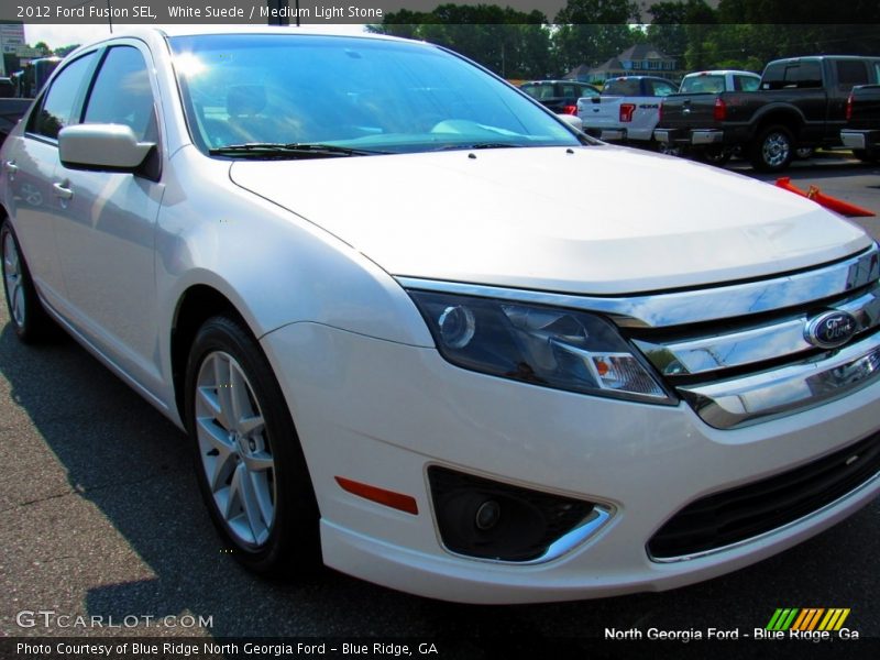 White Suede / Medium Light Stone 2012 Ford Fusion SEL