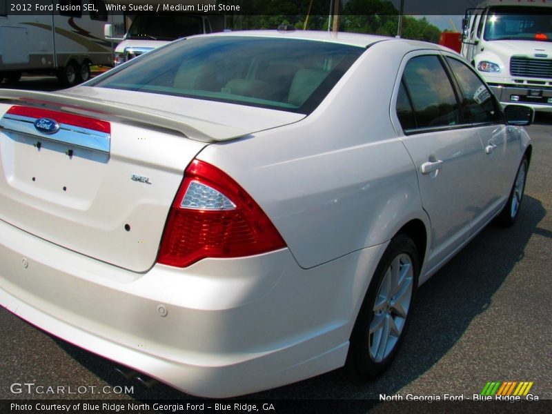 White Suede / Medium Light Stone 2012 Ford Fusion SEL