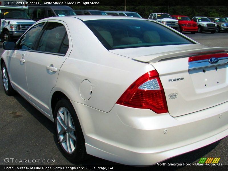 White Suede / Medium Light Stone 2012 Ford Fusion SEL