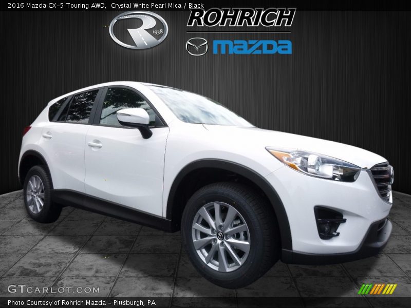 Crystal White Pearl Mica / Black 2016 Mazda CX-5 Touring AWD