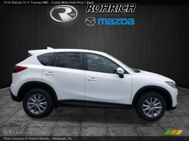 Crystal White Pearl Mica / Black 2016 Mazda CX-5 Touring AWD
