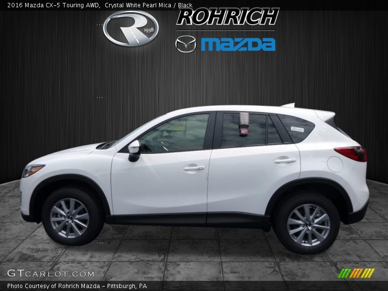 Crystal White Pearl Mica / Black 2016 Mazda CX-5 Touring AWD