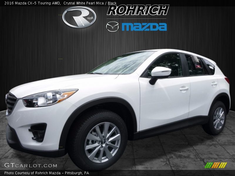 Crystal White Pearl Mica / Black 2016 Mazda CX-5 Touring AWD