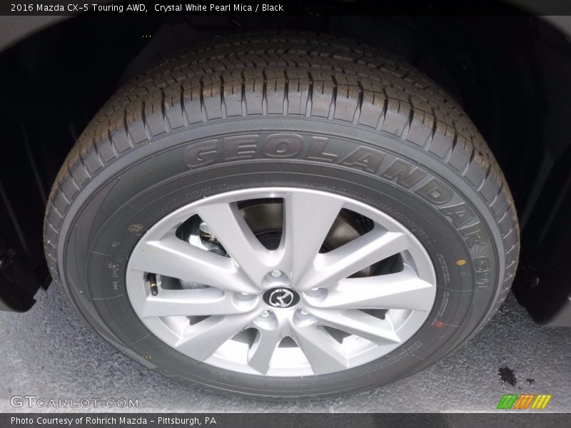 Crystal White Pearl Mica / Black 2016 Mazda CX-5 Touring AWD