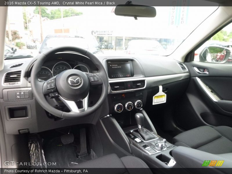 Crystal White Pearl Mica / Black 2016 Mazda CX-5 Touring AWD