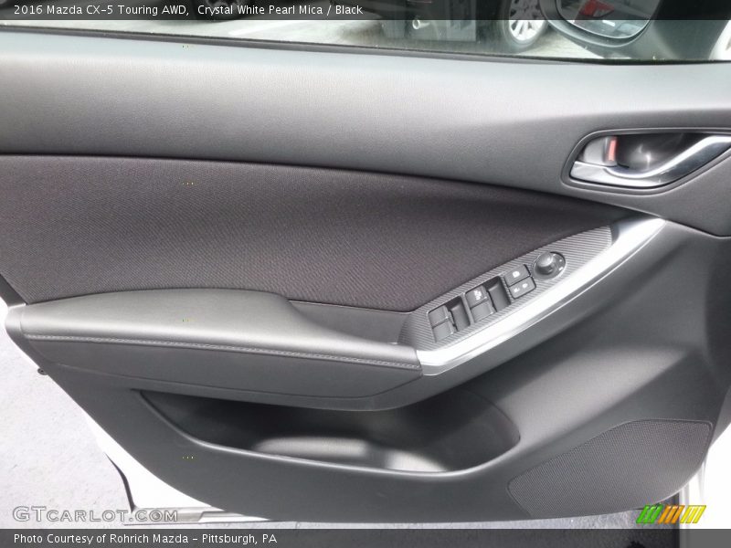 Crystal White Pearl Mica / Black 2016 Mazda CX-5 Touring AWD