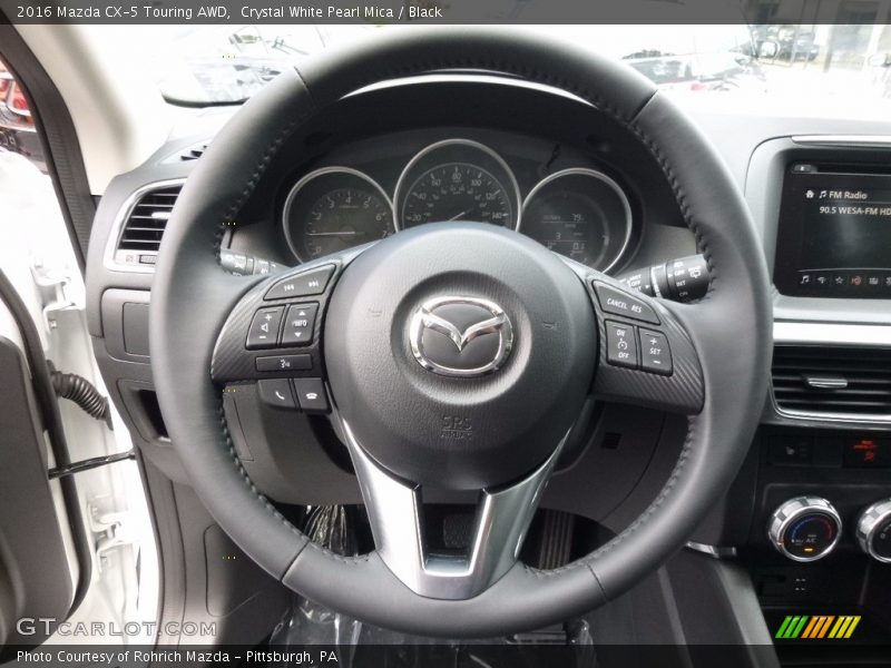 Crystal White Pearl Mica / Black 2016 Mazda CX-5 Touring AWD