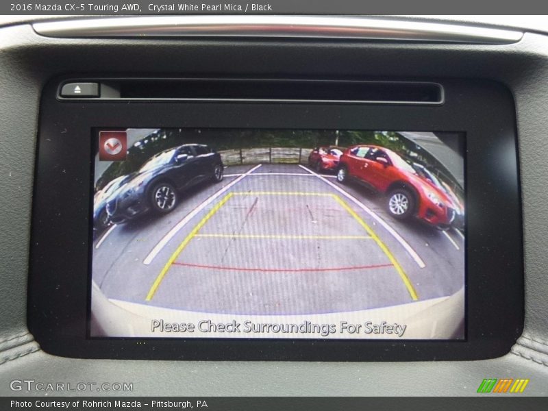 Crystal White Pearl Mica / Black 2016 Mazda CX-5 Touring AWD
