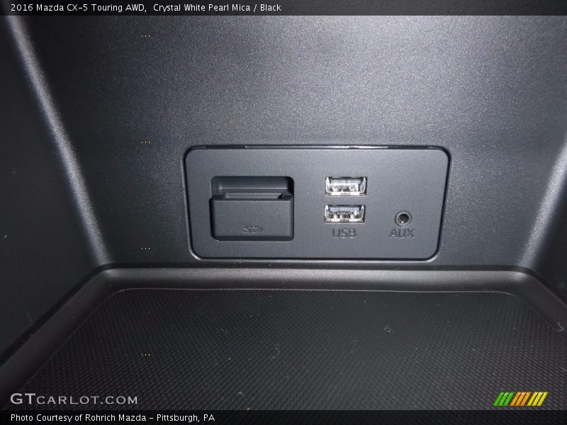 Crystal White Pearl Mica / Black 2016 Mazda CX-5 Touring AWD