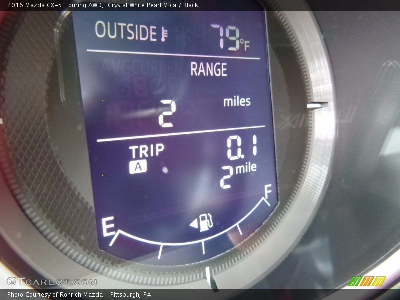 Crystal White Pearl Mica / Black 2016 Mazda CX-5 Touring AWD