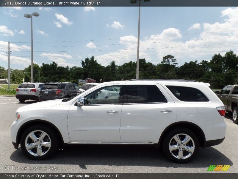 Bright White / Black/Tan 2013 Dodge Durango Citadel