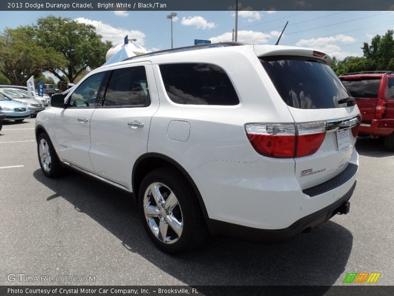 Bright White / Black/Tan 2013 Dodge Durango Citadel