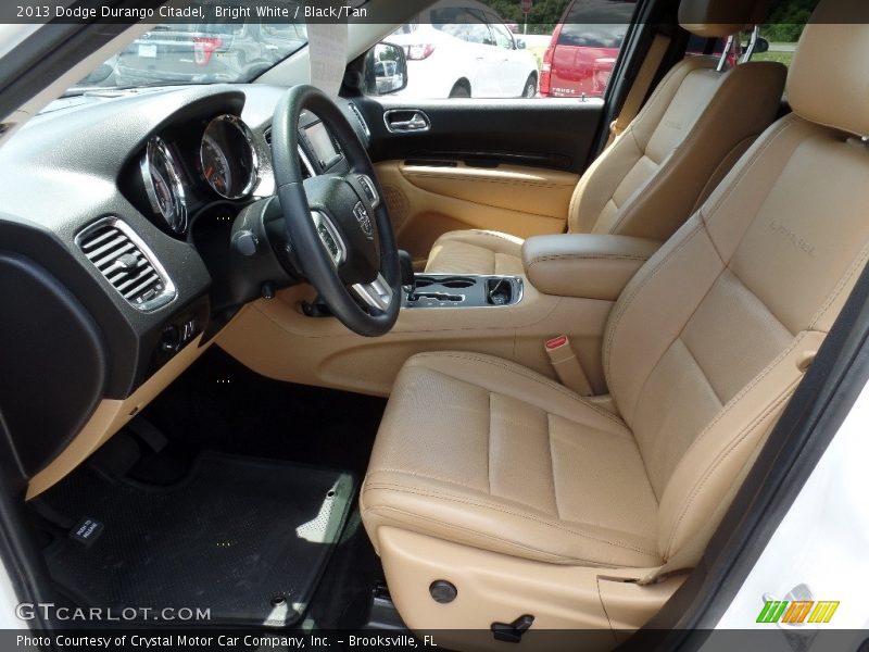 Bright White / Black/Tan 2013 Dodge Durango Citadel