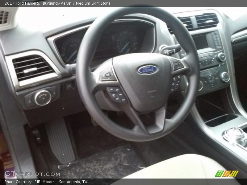 Burgundy Velvet / Medium Light Stone 2017 Ford Fusion S